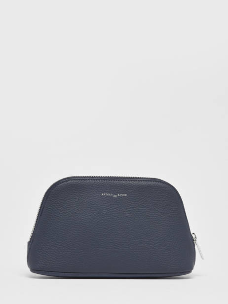 Leather Zip Pouch Nathan baume Blue nathan 4 other view 2