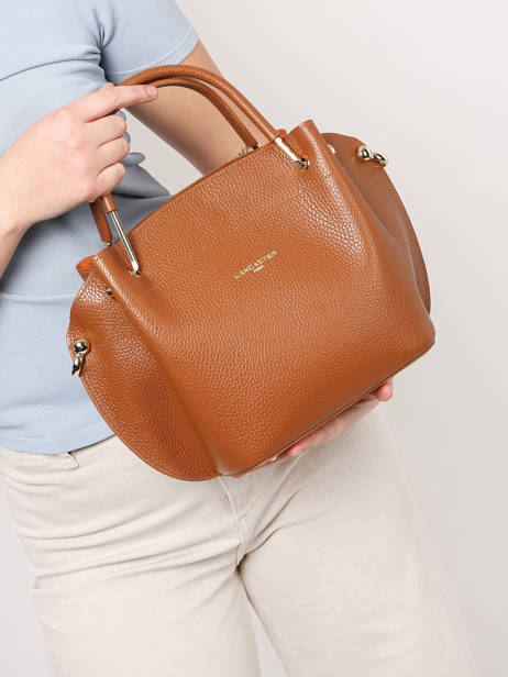 Leather Foulonné Double Satchel Lancaster Brown foulonne double 18 other view 1