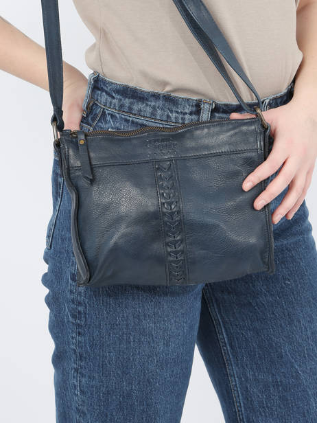 Crossbody Bag Cow Leather Basilic pepper Blue cow BCOW58 other view 1