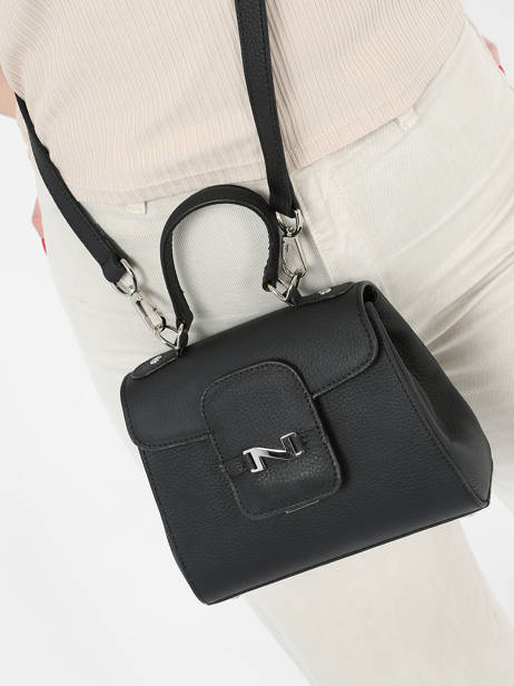 Leather Mini Duras Crossbody Bag Nathan baume Black ines 4 other view 1