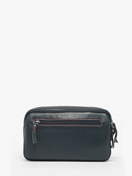Pochette Homme FoulonnÃ© Cuir Etrier Bleu foulonne EFOU721S vue secondaire 2